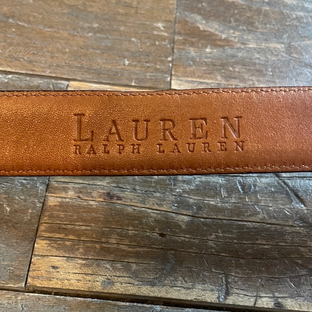 Lauren Ralph Lauren Croc Embossed Italian Leather Skinny Belt🖤 - Picture 11 of 14
